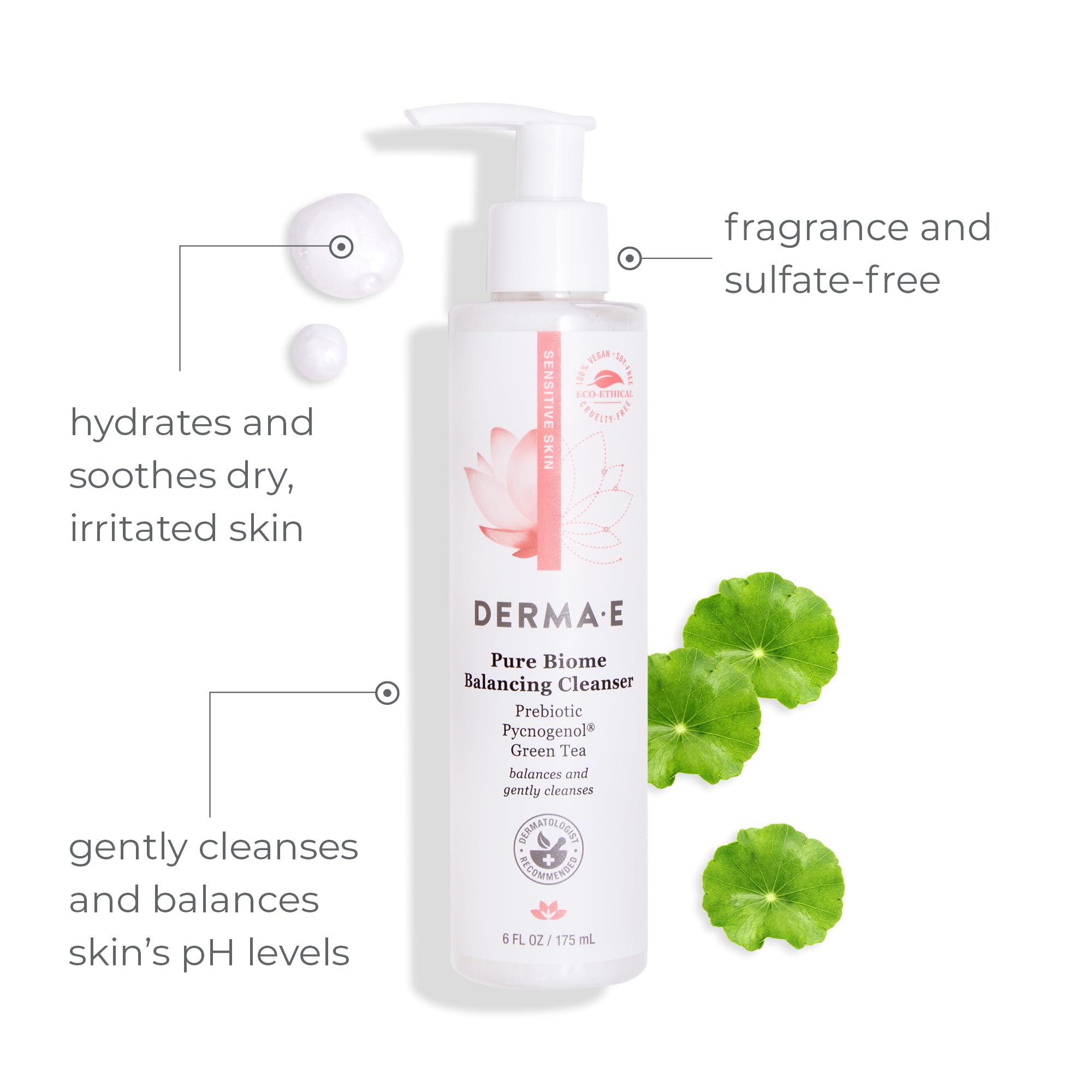 Derma E Pure Biome Balancing Cleanser face massage during routine