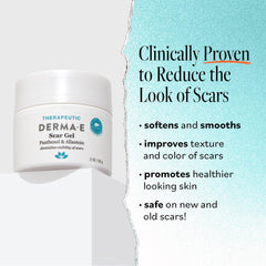 Derma E Scar Gel texture closeup showing hydrating gel.