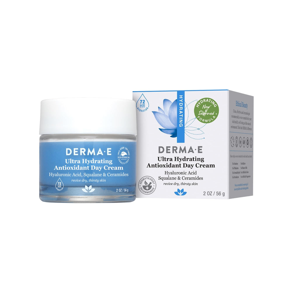 Derma E Sensitive skin application scene highlighting gentle formula.