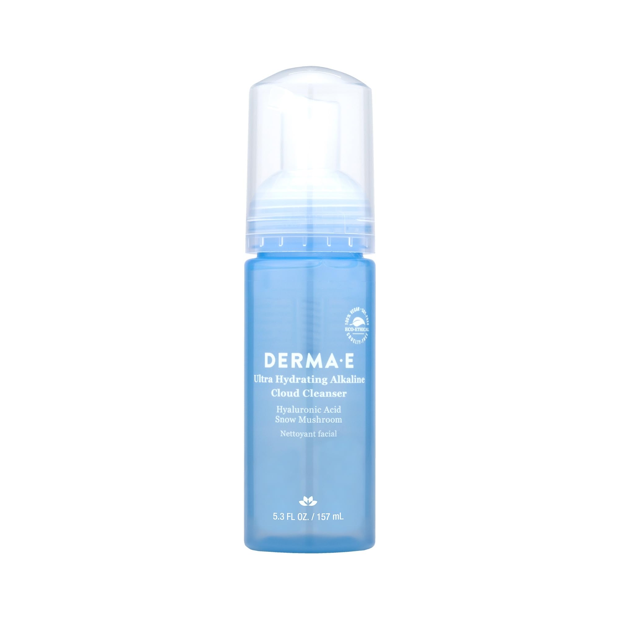 Derma E Ultra Hydrating Cloud Cleanser packshot shows a gentle foaming cleanse for dry skin.