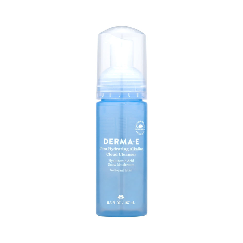 Derma E Ultra Hydrating Cloud Cleanser packshot shows a gentle foaming cleanse for dry skin.