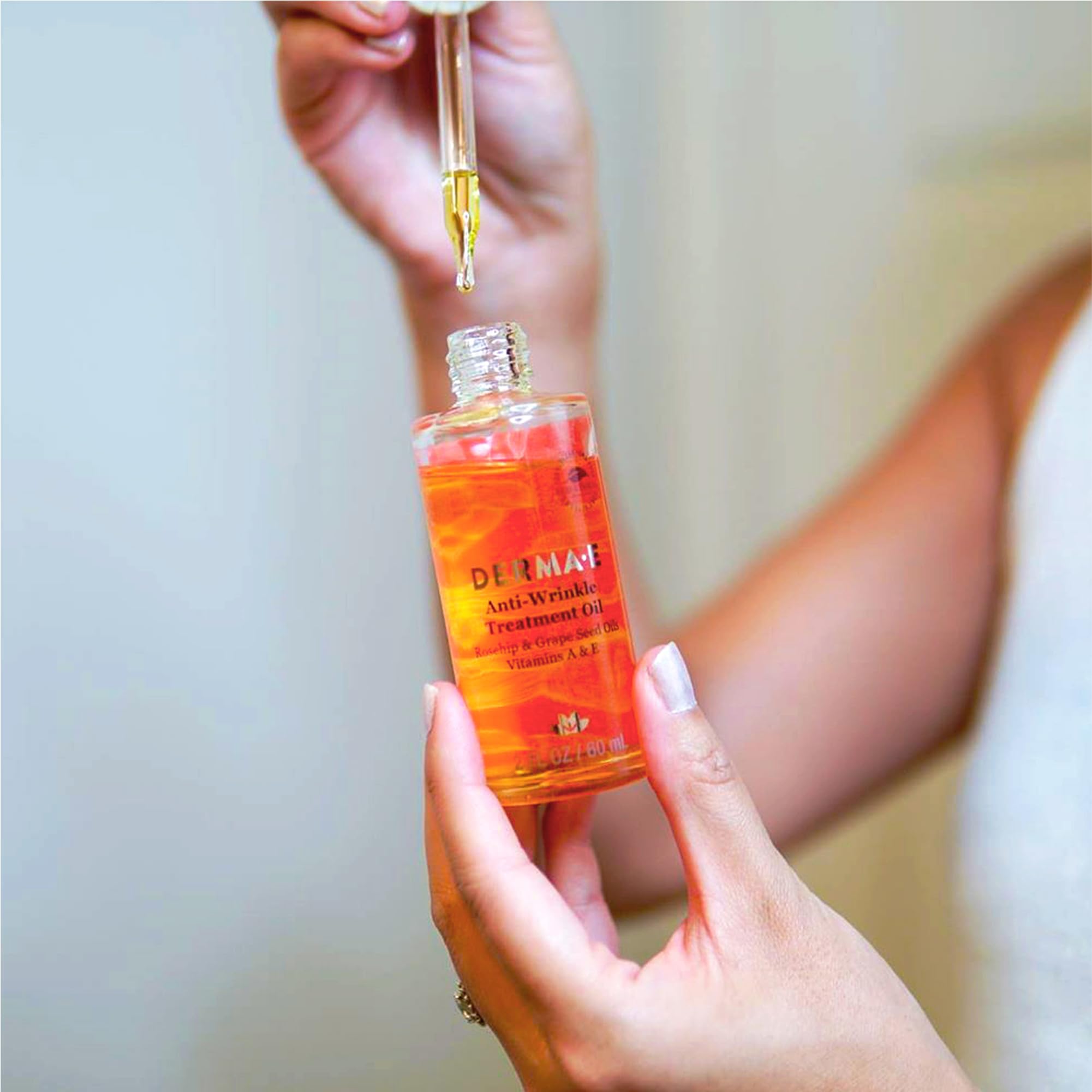 Derma E vegan cruelty-free icons highlight clean beauty commitment.