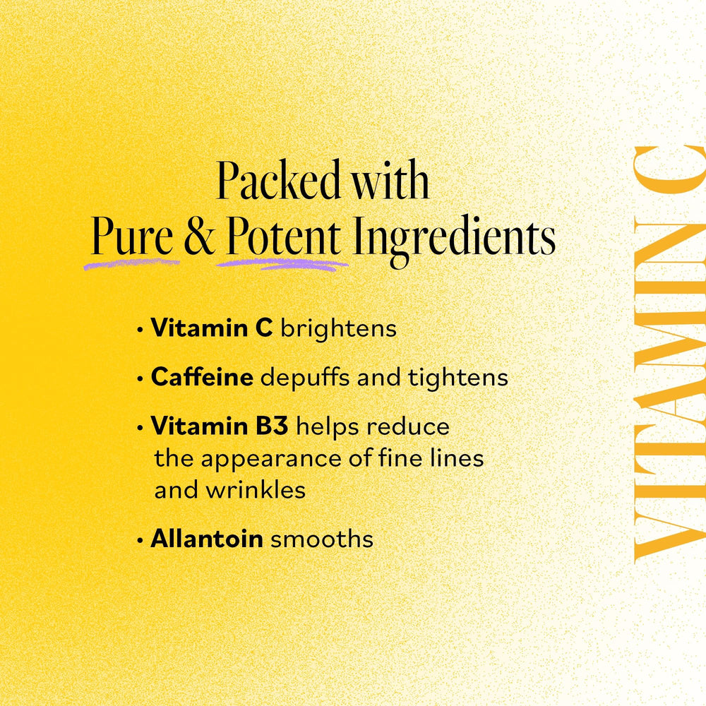 Derma E Vitamin C Bright Eyes patches in a morning routine for a refreshing start