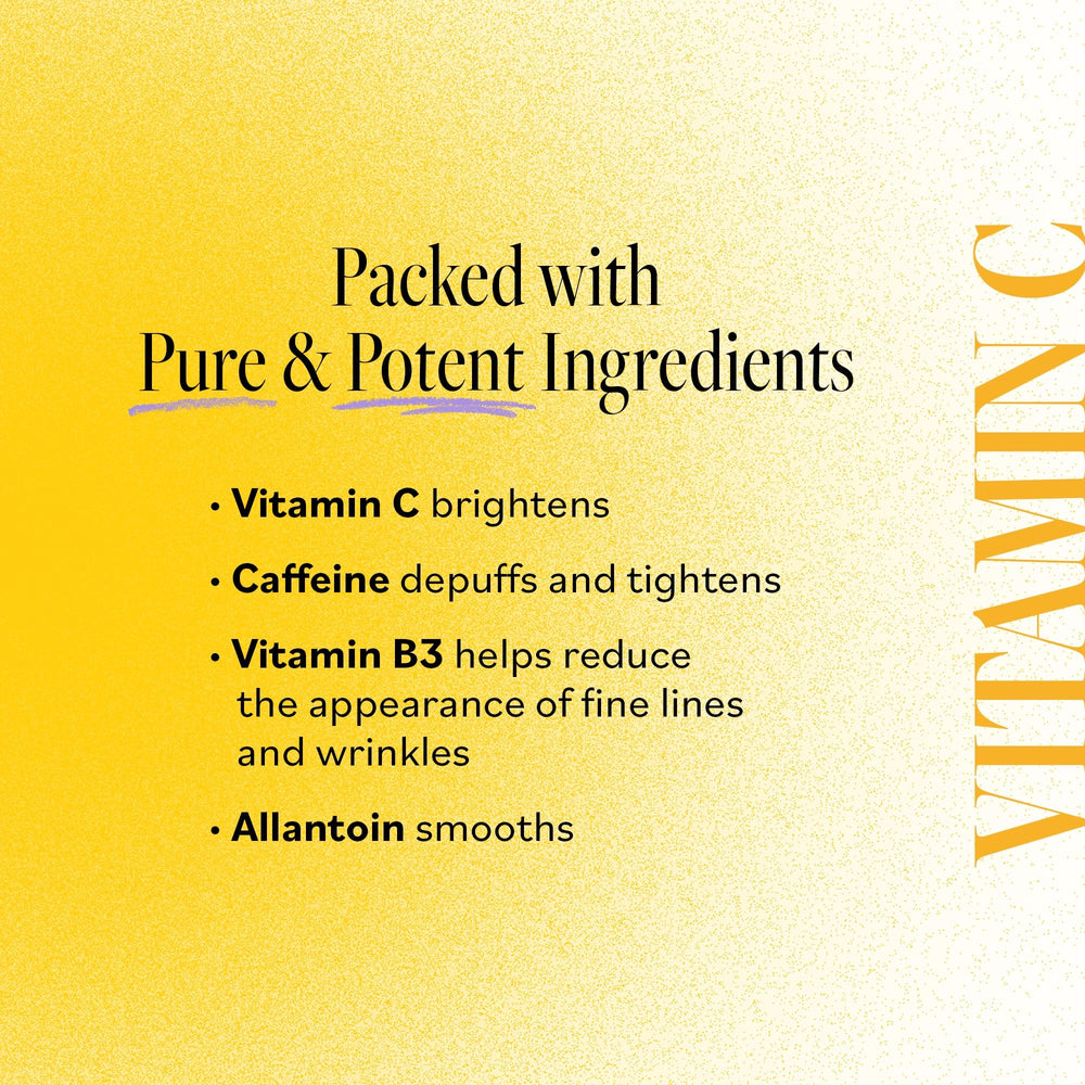 Derma E Vitamin C Bright Eyes patches showing 10-count/5-pairs label on packaging.