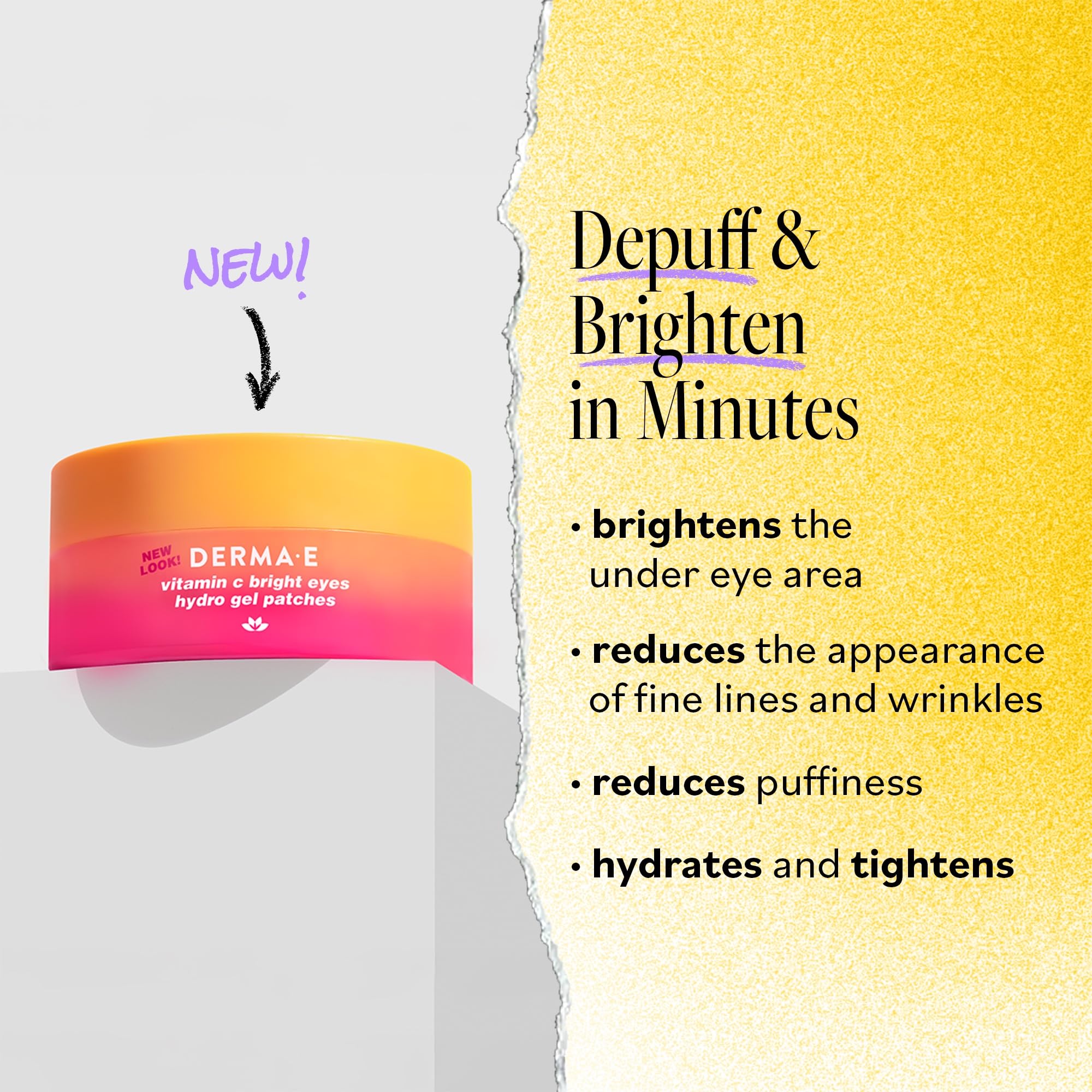 Derma E patch releasing serum for brighter under-eye skin