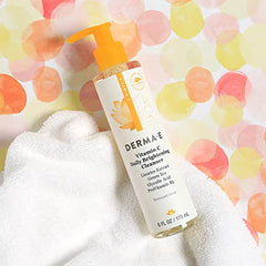Derma E Vitamin C cleanser ingredients Madonna Lily, Niacinamide, Green Tea shown