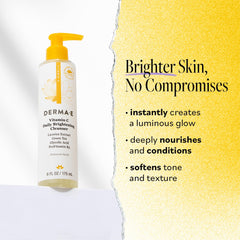 Derma E cleanser foaming-lather in hand, showing gentle makeup removal