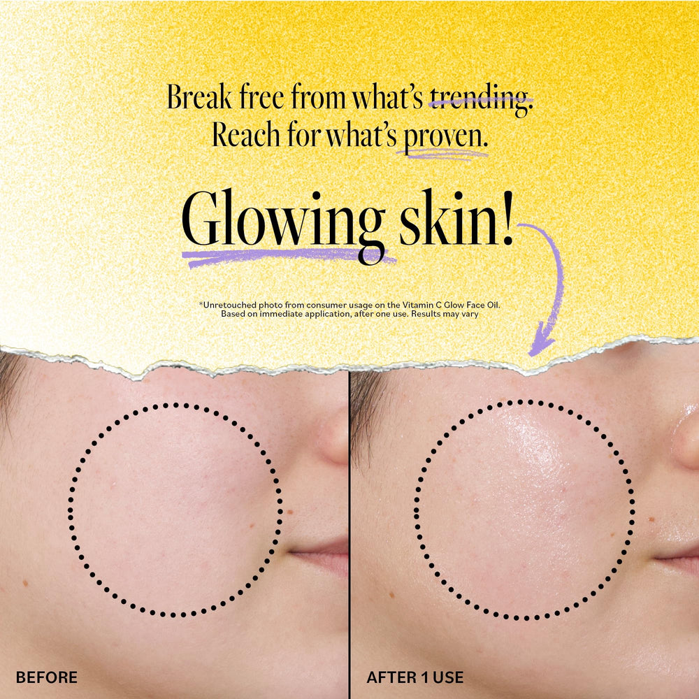 Derma E Vitamin C Glow Face Oil with seabuckthorn supports skin health and hydration.
