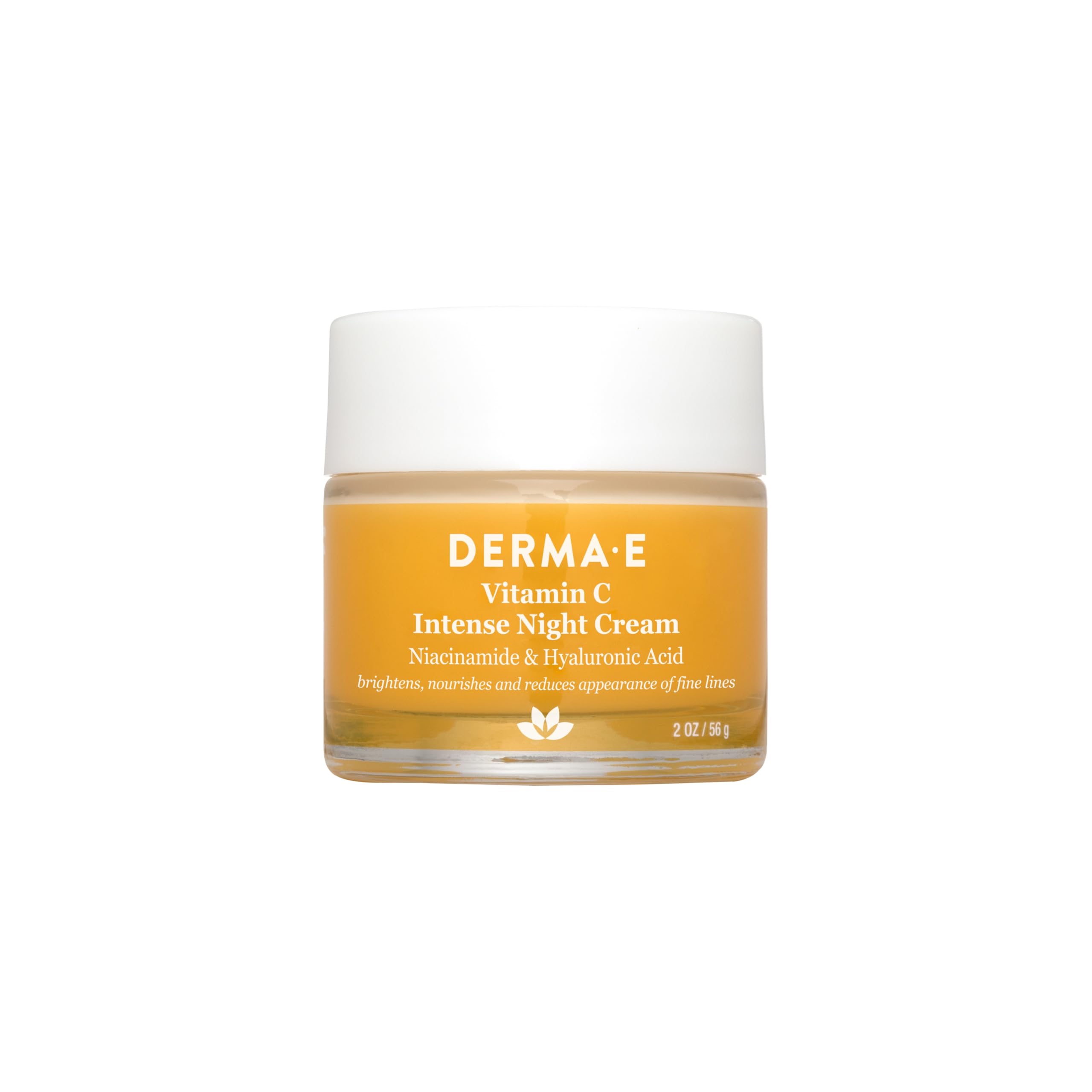 Derma E Vitamin C Night Cream jar highlights brightening and hydration for overnight renewal.