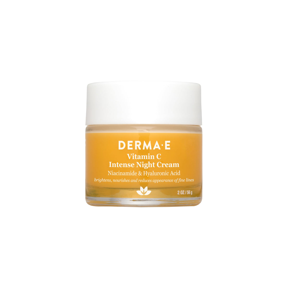 Derma E Vitamin C Night Cream jar highlights brightening and hydration for overnight renewal.