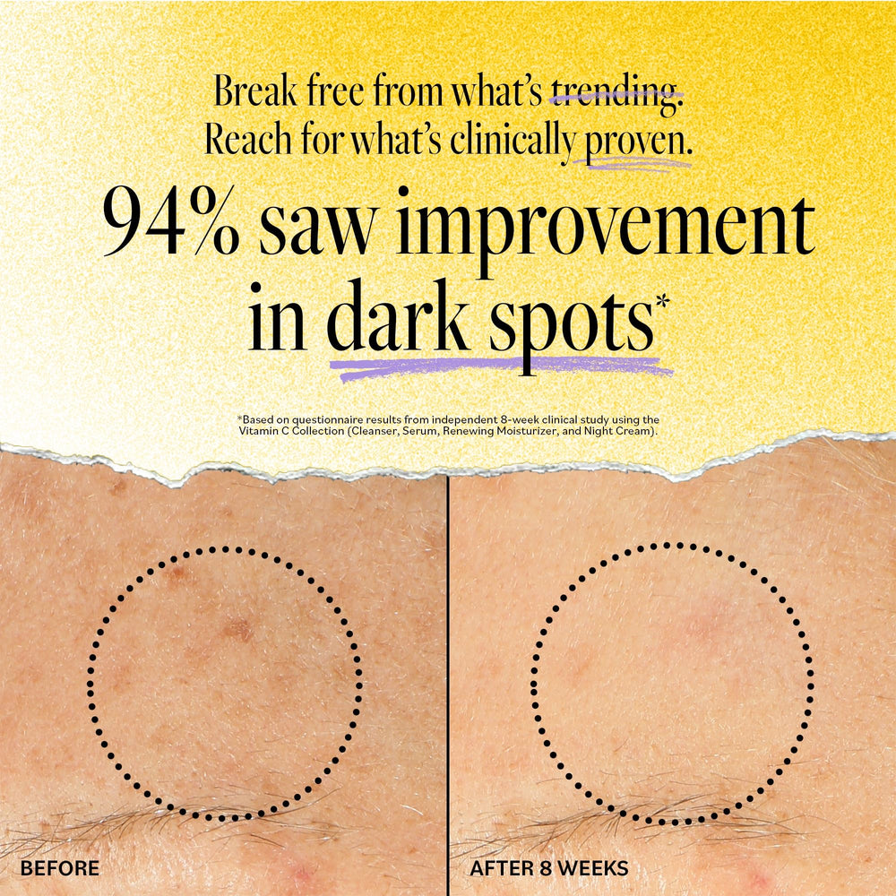 Derma E Vitamin C Night Cream texture swatch reveals creamy, easily absorbed nightly moisturizer.