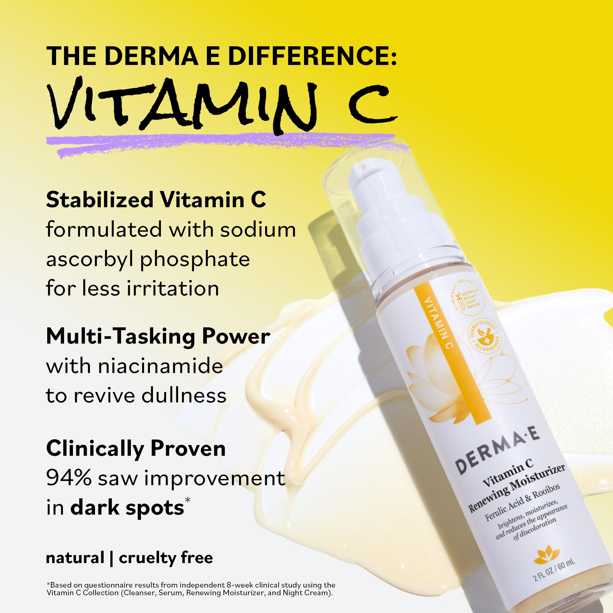 Derma E Vitamin C Renewing Face Moisturizer with rooibos supports smoother, youthful-looking skin