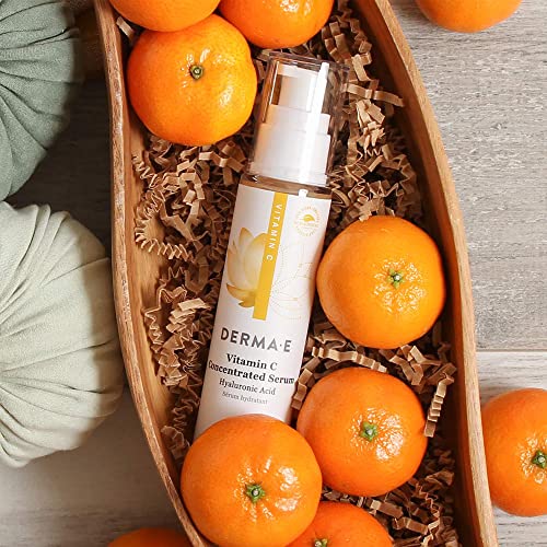 Derma E Serum bottle with green tea ingredients for antioxidant protection