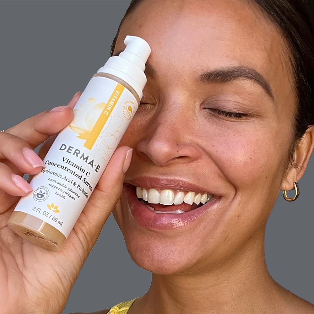Derma E Vitamin C Serum texture and smooth application for even-toned skin