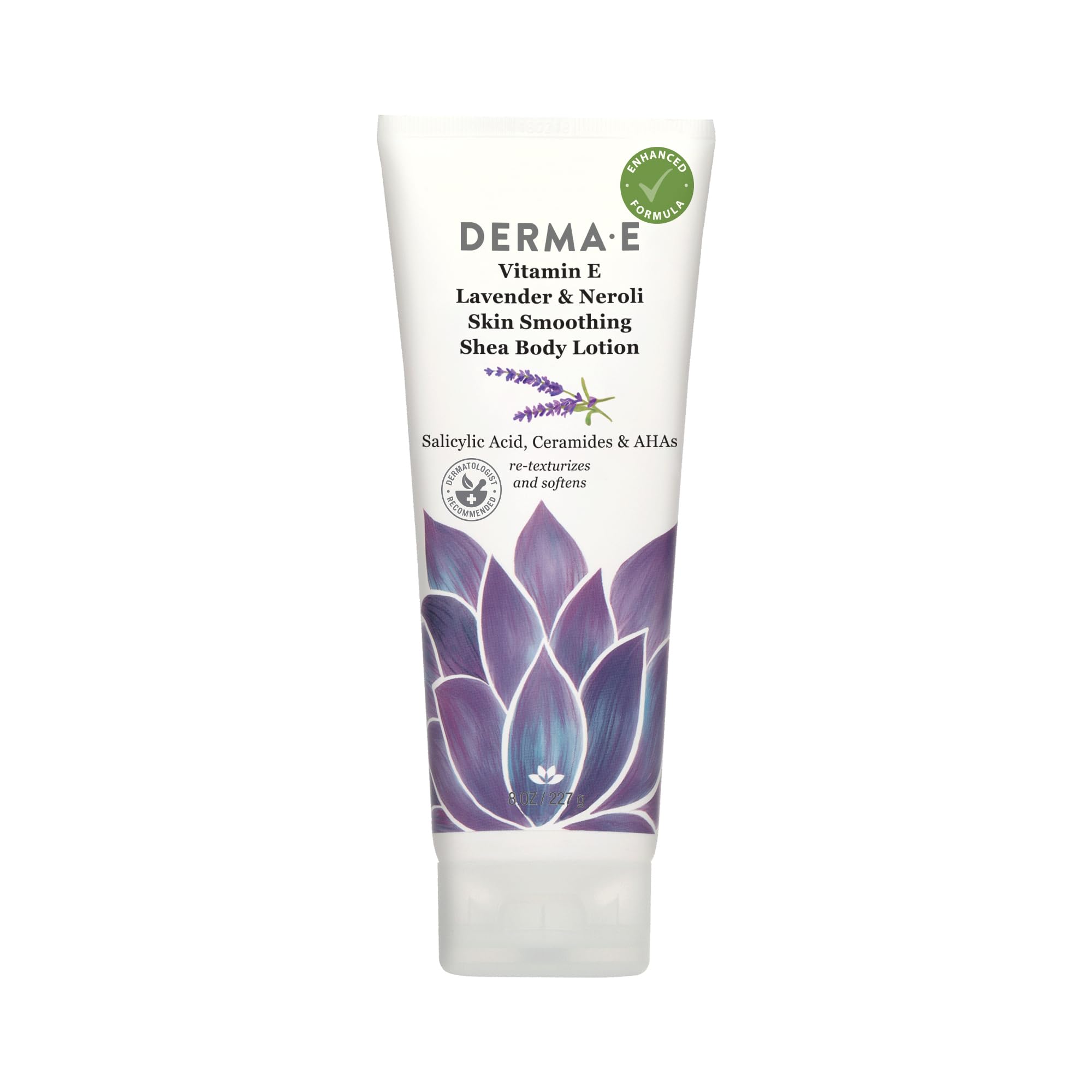 Derma E Vitamin E Lavender Neroli lotion bottle delivering lightweight hydration for dry skin