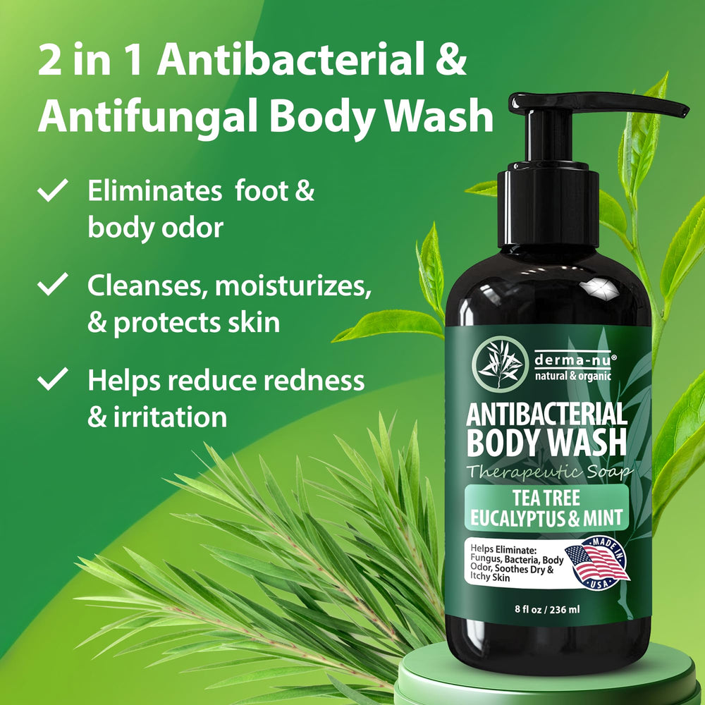Derma-Nu athlete-ready wash in a gym bag suggesting an active lifestyle cleanse