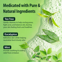 Derma-Nu menthol peppermint scent image emphasizing cooling sensation and deodorizing power