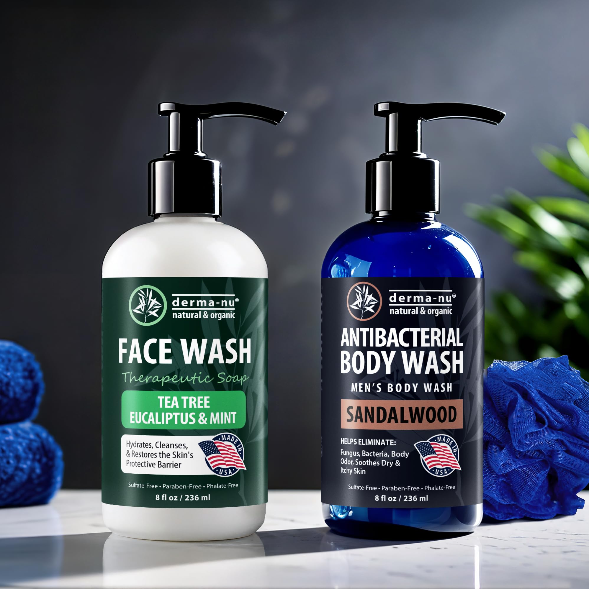 Derma-Nu Tea Tree oil post-workout cleansing foam cleanses and refreshes.