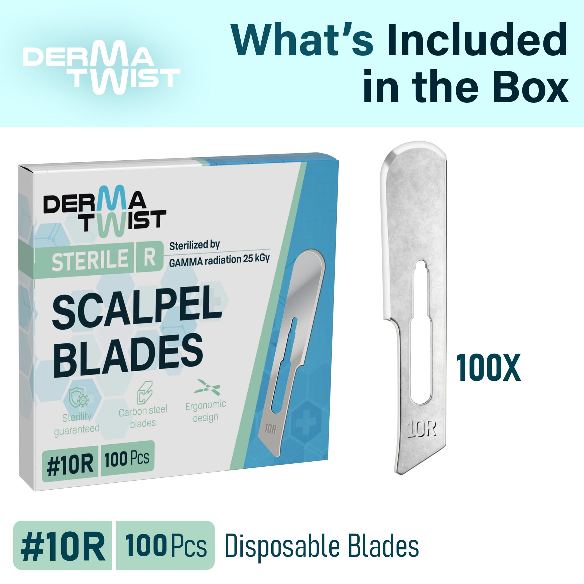 DermaTwist single-use sterile blades emphasize hygiene and convenient disposal.