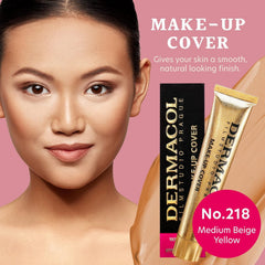 Dermacol liquid foundation bottle with SPF 30 for sun protection and even skin tone.