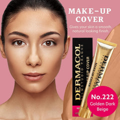 Dermacol liquid matte makeup swatch with SPF 30 for daytime wear.