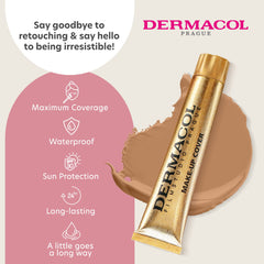 Dermacol SPF 30 waterproof finish on skin suitable for active days.