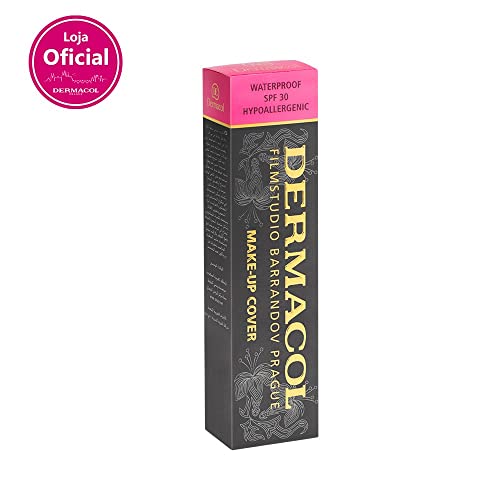 Dermacol SPF 30 foundation tube highlighting protection while delivering coverage