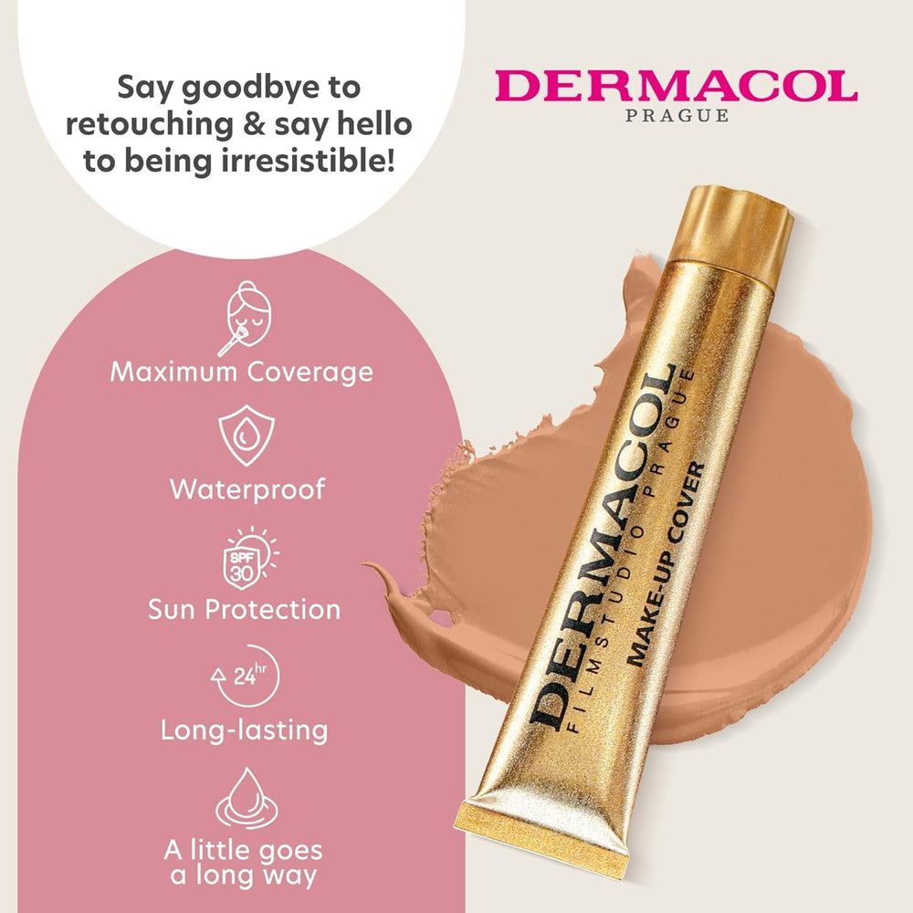 Dermacol waterproof foundation on skin offers all-day wear.