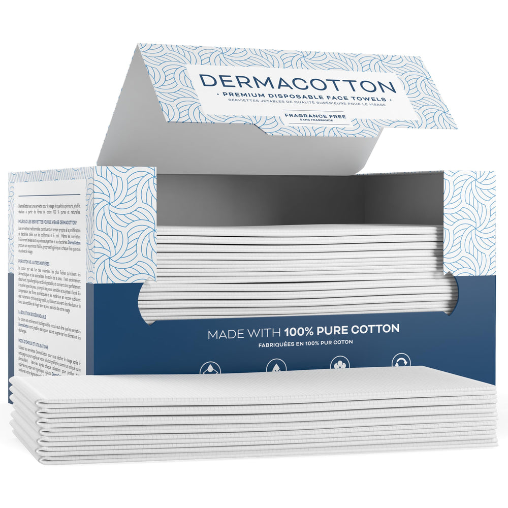 Dermacotton suitable for acne-prone skin during routine care.