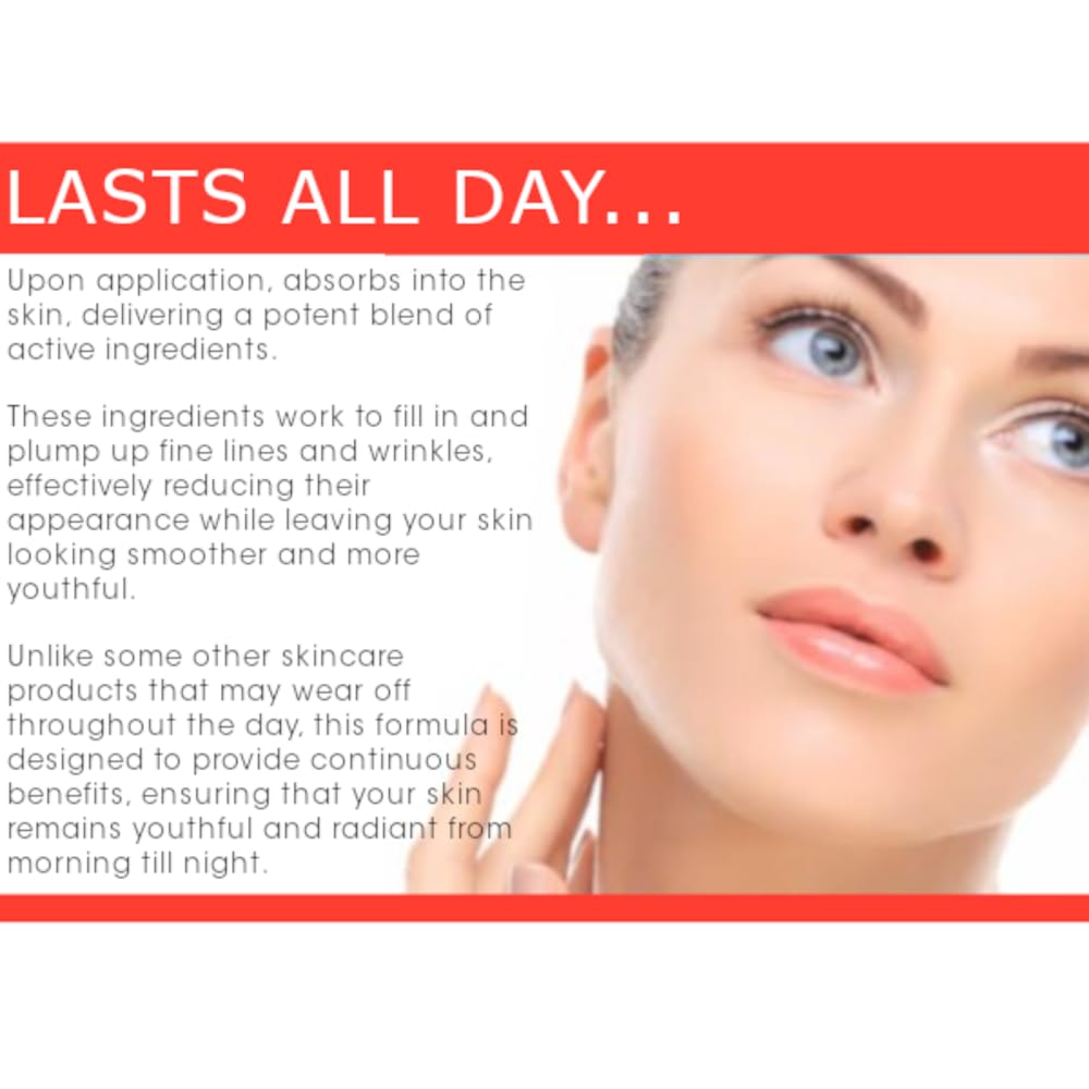 Dermactin 90 Second Line Eraser on skin close-up shows temporary plumping effect.