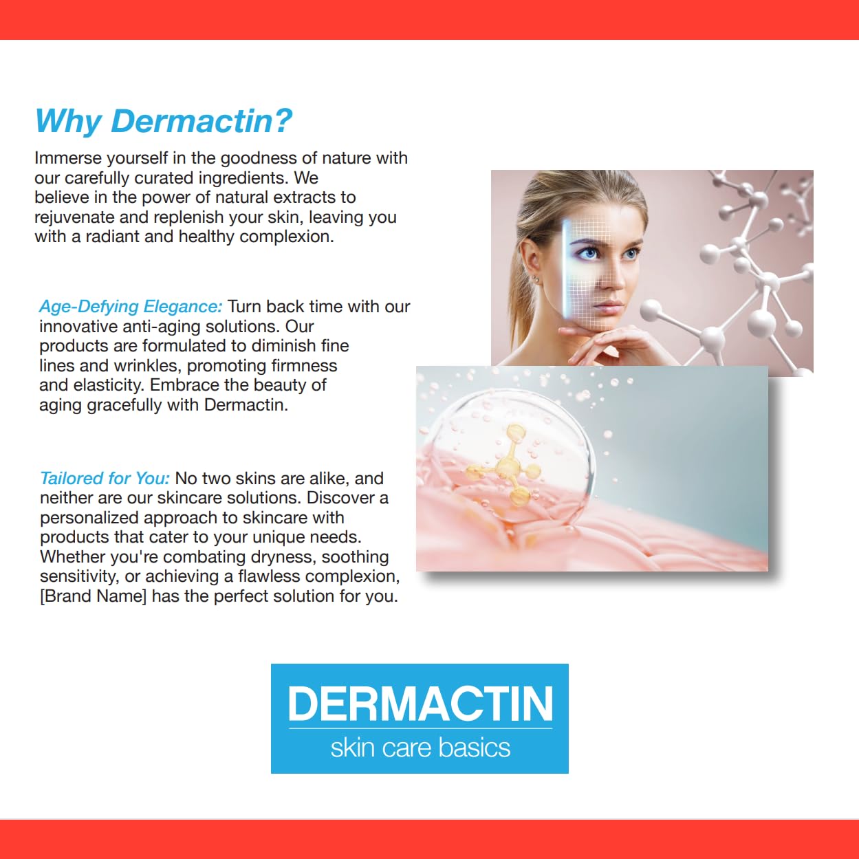 Dermactin 90 Second Line Eraser applied under-eye area for an instant-looking improvement.