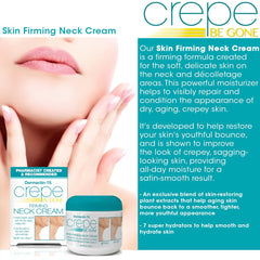 Dermactin Crepe Be Gone jar closeup highlights rich formula for hydration and elasticity.