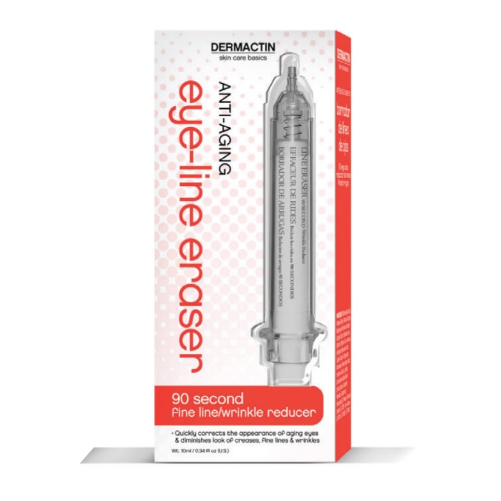 Dermactin Eye-Line Eraser bottle closeup showing precise dispenser and target area