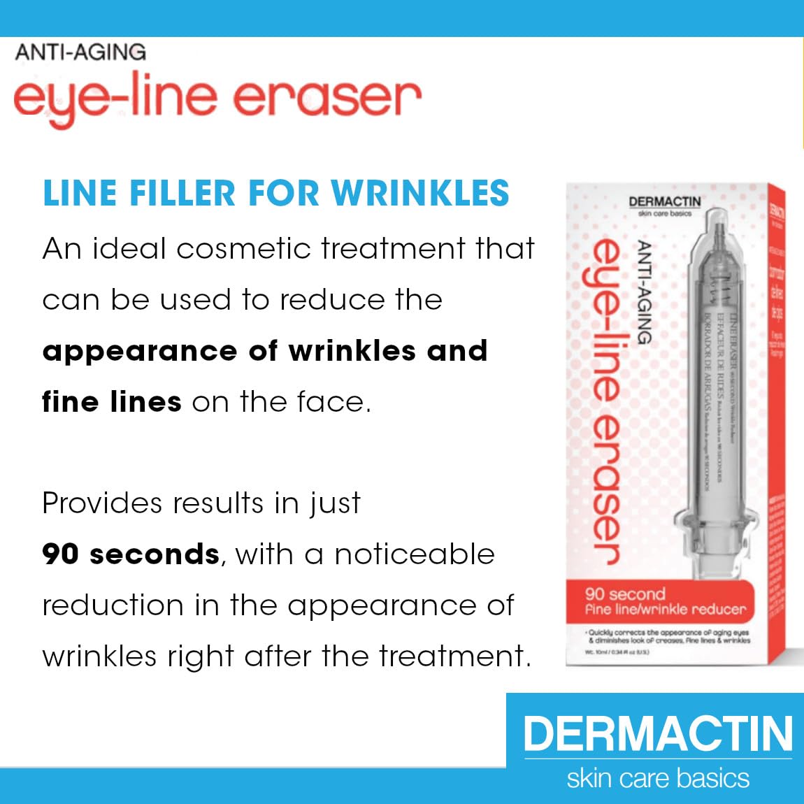 Dermactin Eye-Line Eraser texture swatch displaying smooth, easy-apply cream