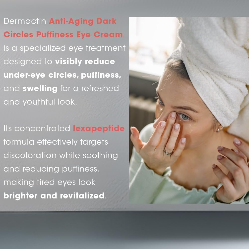Dermactin lexapeptide-formula-illustration highlights targeted discoloration reduction and soothing effect.