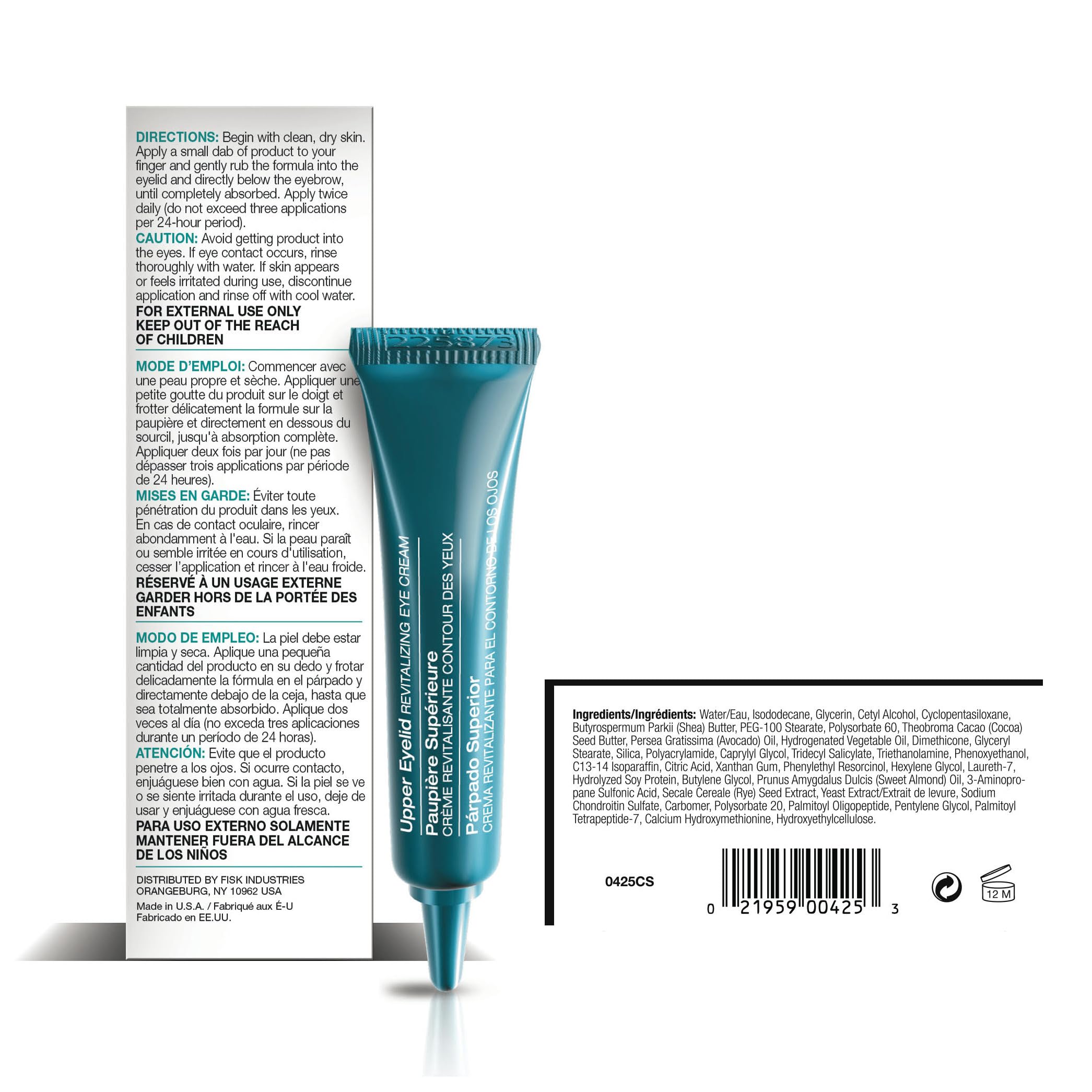 Dermactin sensitive-skin formula in action shows gentle revitalization for delicate eyelid skin.