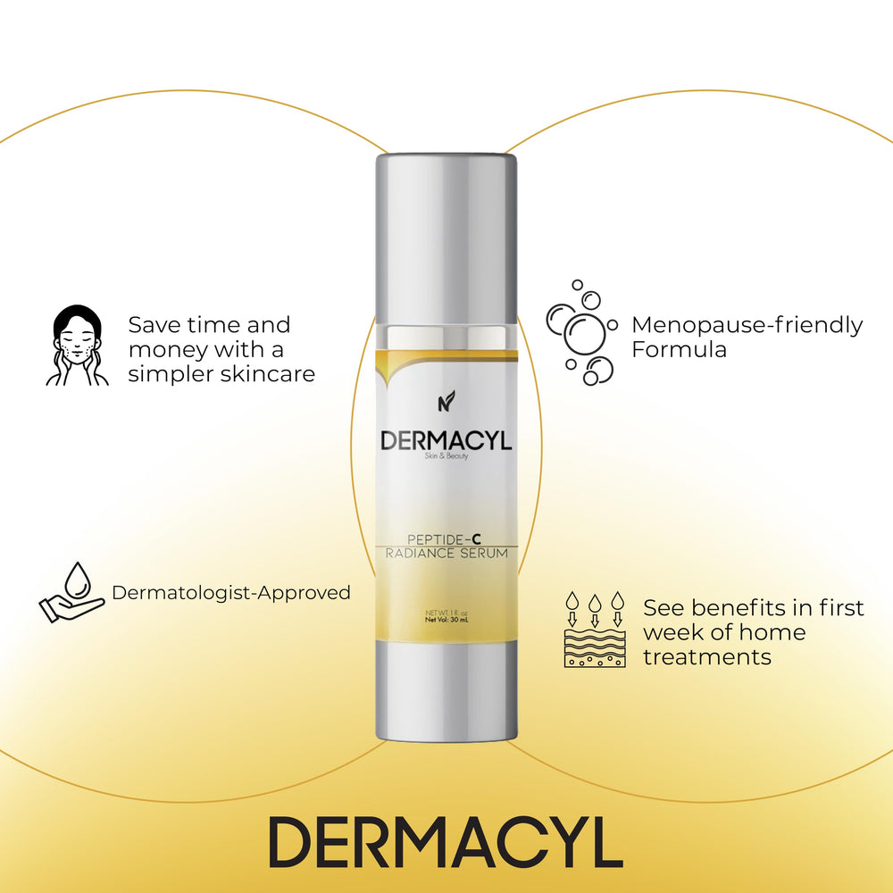 Dermacyl Vitamin-C serum even-toned complexion closeup