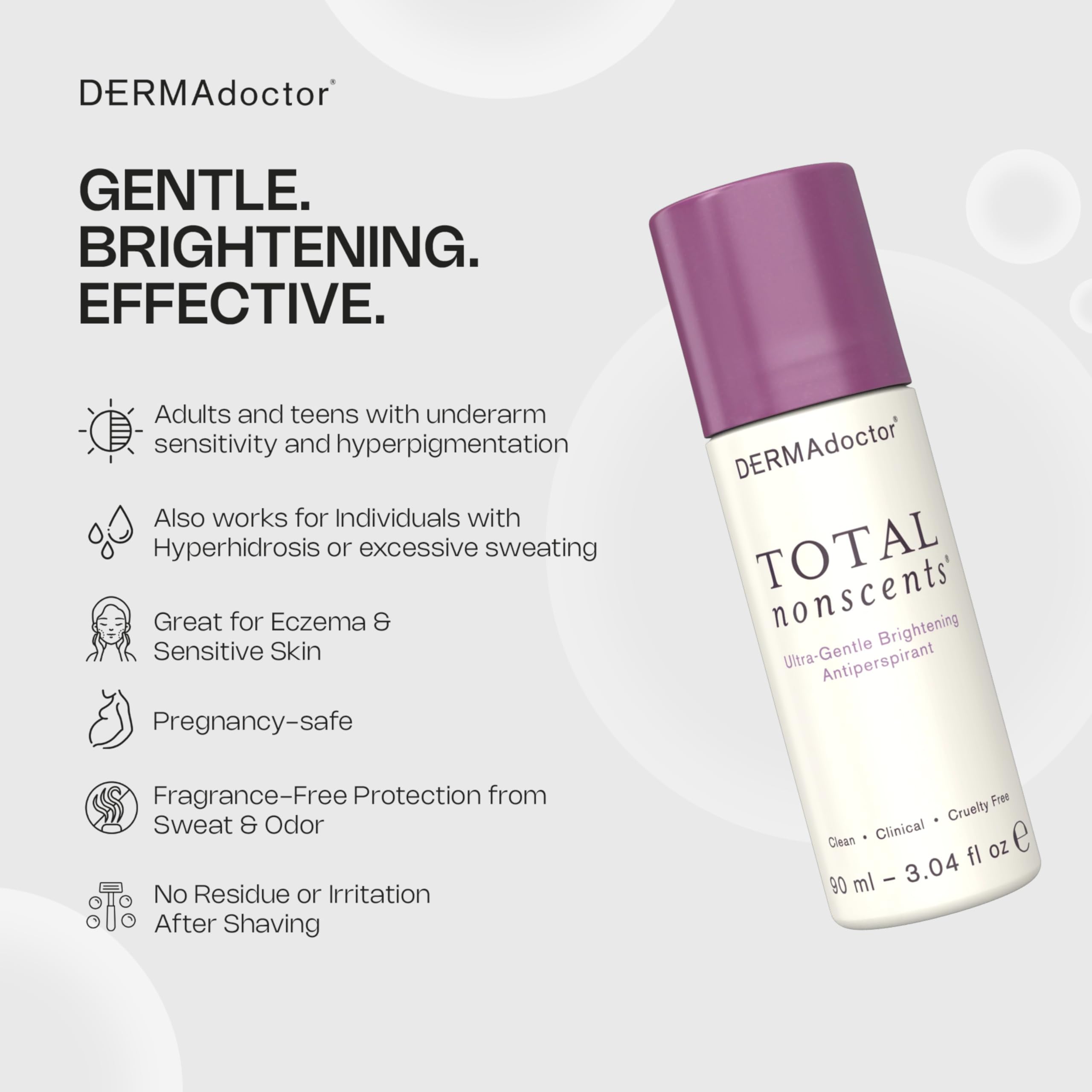 Gluten-free and paraben-free formulation from DERMAdoctor Total NonScents