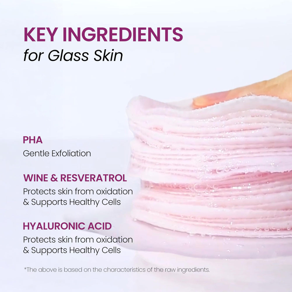 DERMALOGY by NEOGENLAB Bio-Peel Gauze Wine Pad 3-layer gauze demonstrates gentle physical exfoliation.