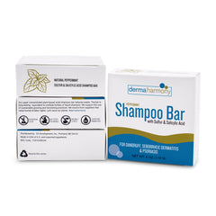 DermaHarmony barra champú caspa uso diario para cuero cabelludo limpio