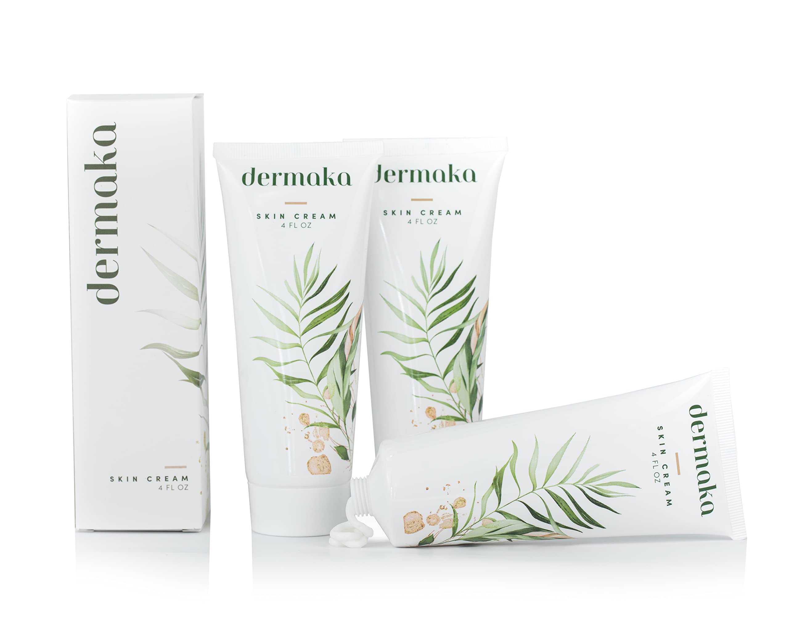 Dermaka all-natural arnica cream tube demonstrates a lightweight, non-greasy daily moisturizer