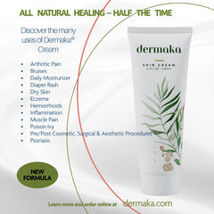 Dermaka Arnica Cream jar demonstrates smooth non greasy finish
