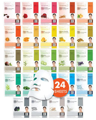 DERMAL 24-combo-pack face masks packaging showcases variety for daily skincare