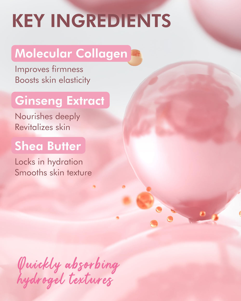 DERMAL Collagen Hydrogel Mask being used at night to support a calm skincare routine.