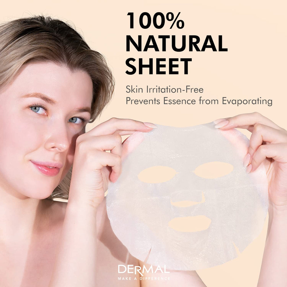 DERMAL Korean collagen face mask hydration application demonstrates a quick 15–20 minute ritual.