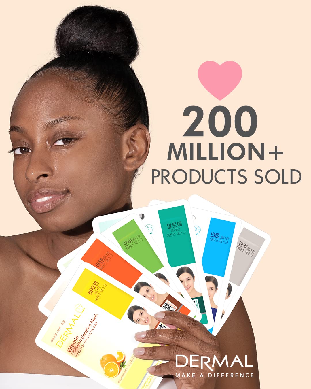 DERMAL sheet masks 32-pack variety spread for daily skincare inspiration.