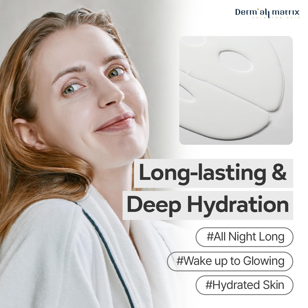 DERM-ALL MATRIX exfoliation action reveals smoother skin after mask removal.