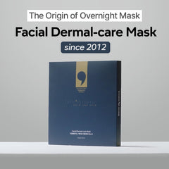 DERM-ALL MATRIX sheet on face showing soothing, lifting, hydrating effects.