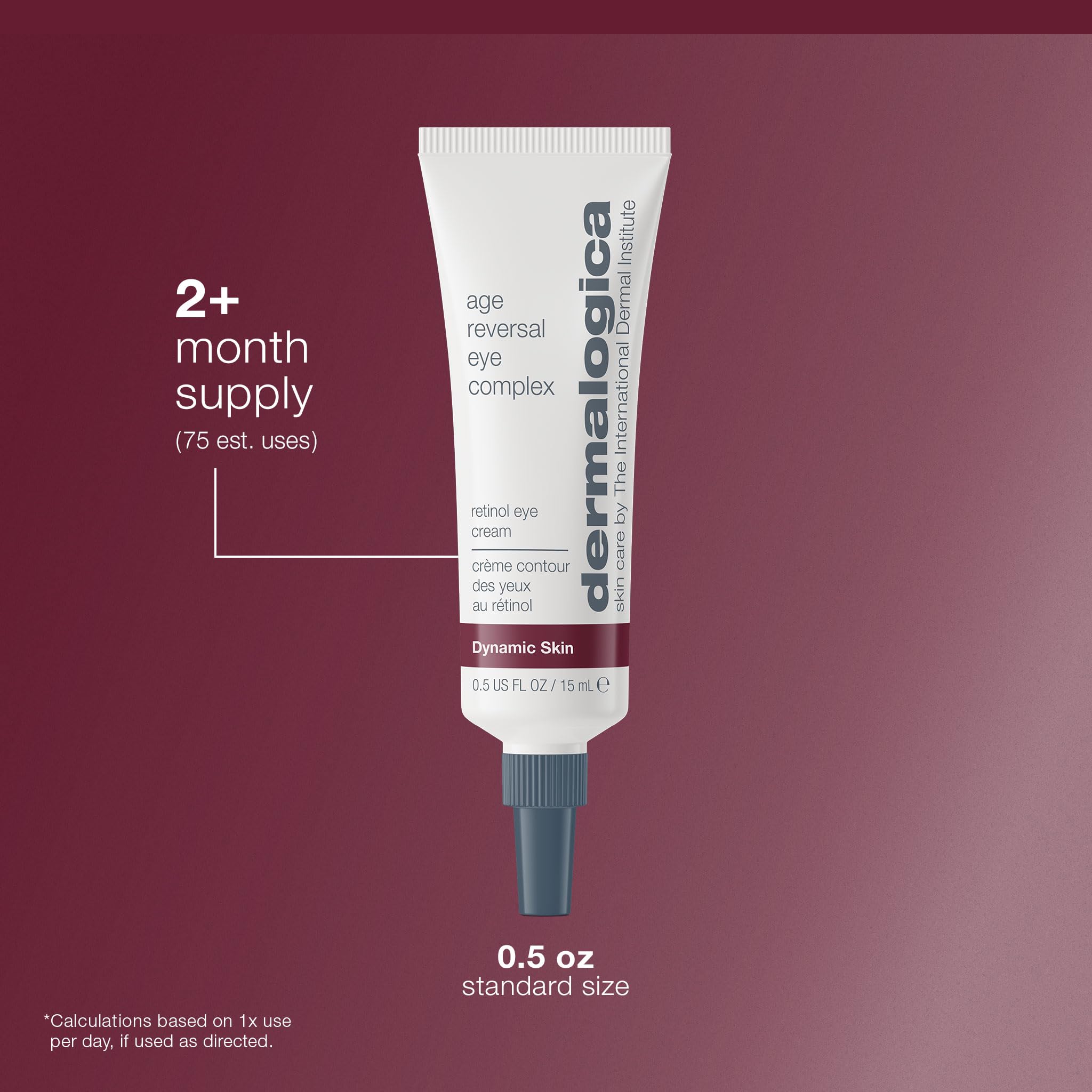 Dermalogica Age Reversal Eye Complex dark circles closeup with brightening effect.