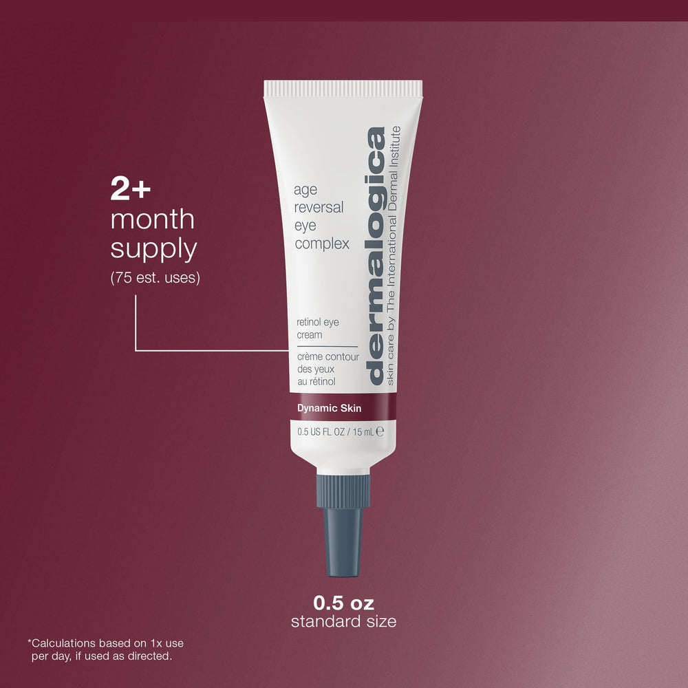Dermalogica Age Reversal Eye Complex dark circles closeup with brightening effect.